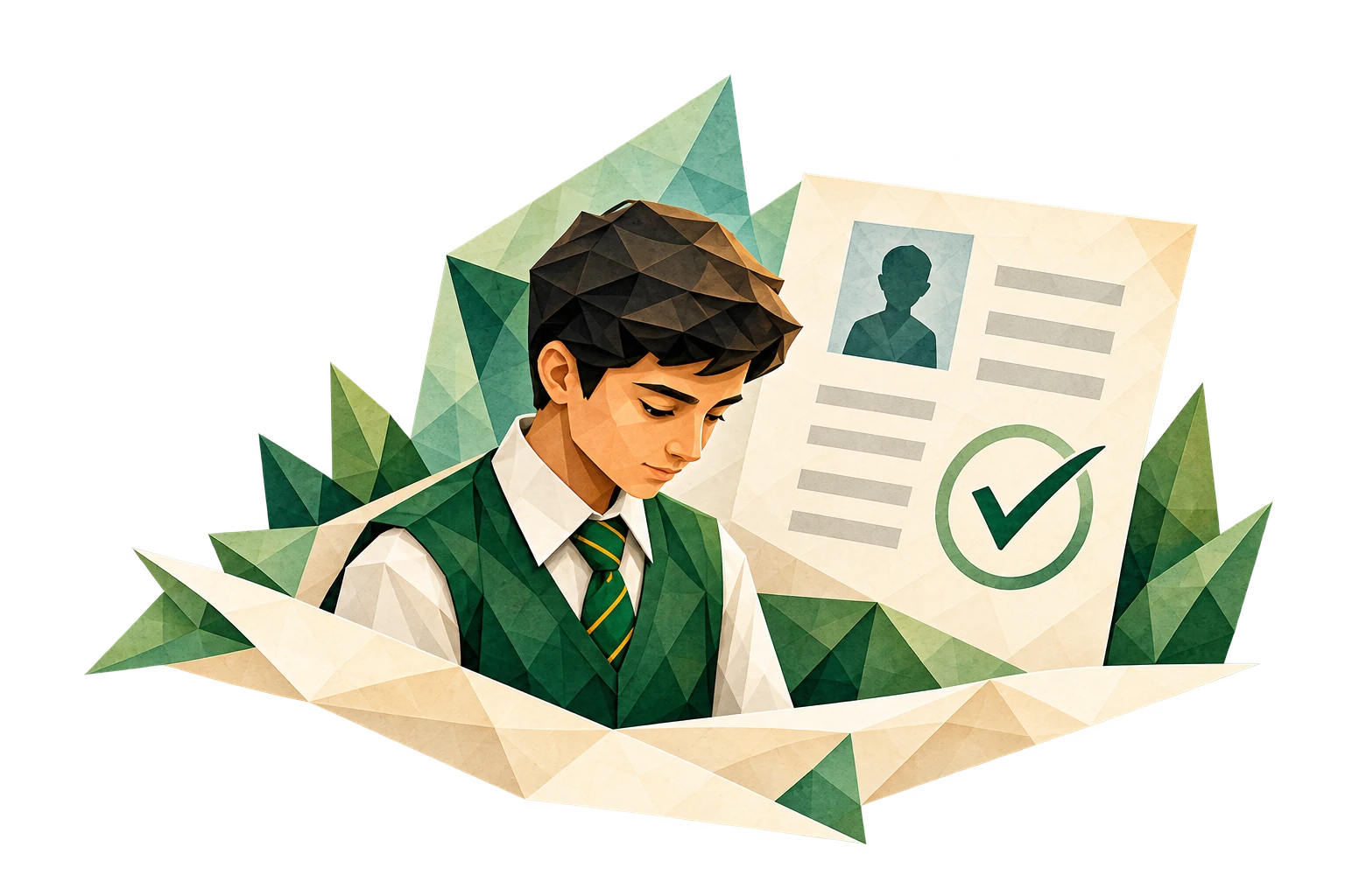 Origami student record representing Ek Qadam's student selection